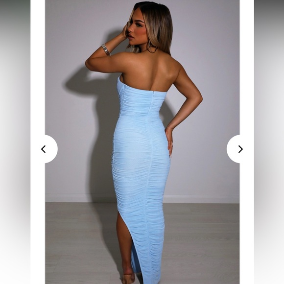 BABYBOO Demi Maxi Dress - Baby Blue - Picture 2 of 4